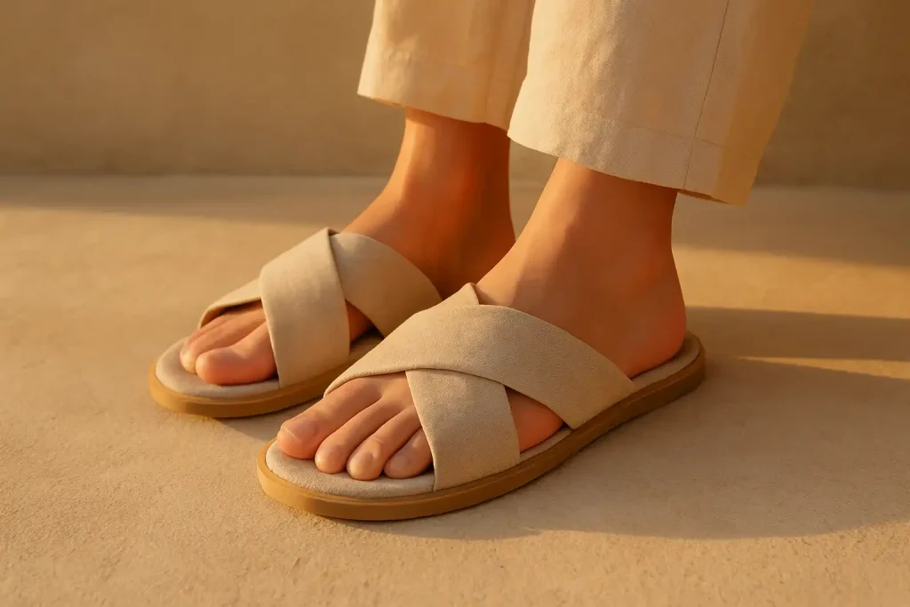 Le lin est-il une matière adaptée pour les sandales ?