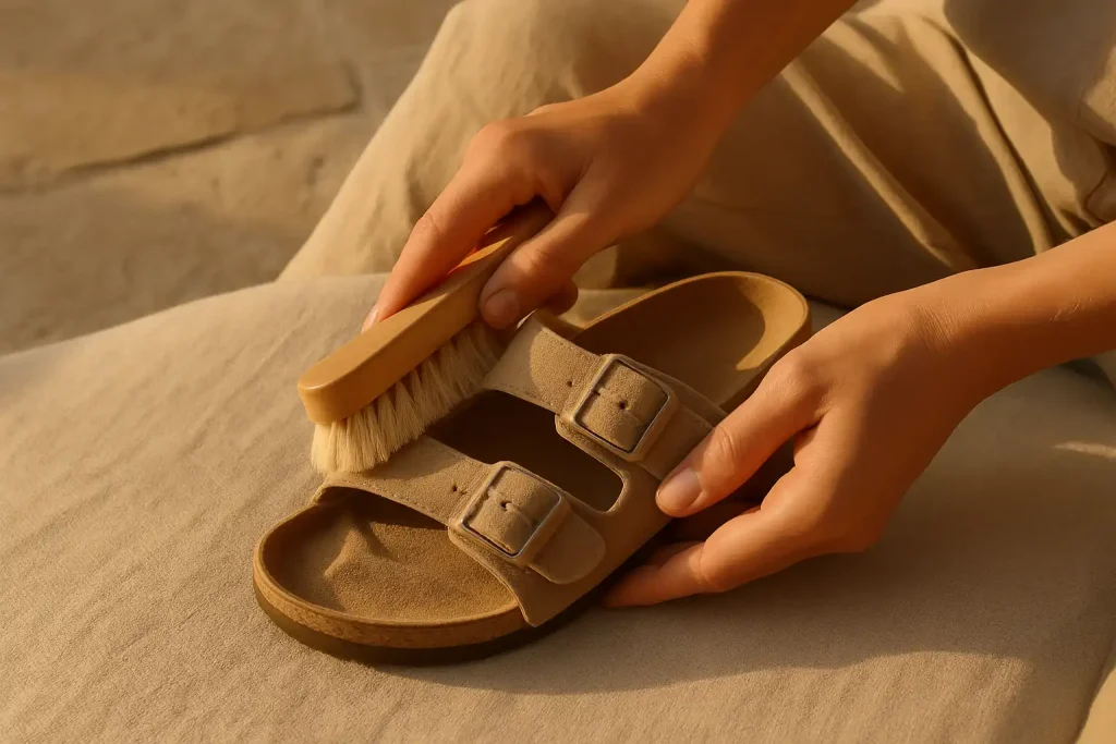 Comment entretenir des sandales en daim sans les abîmer ?