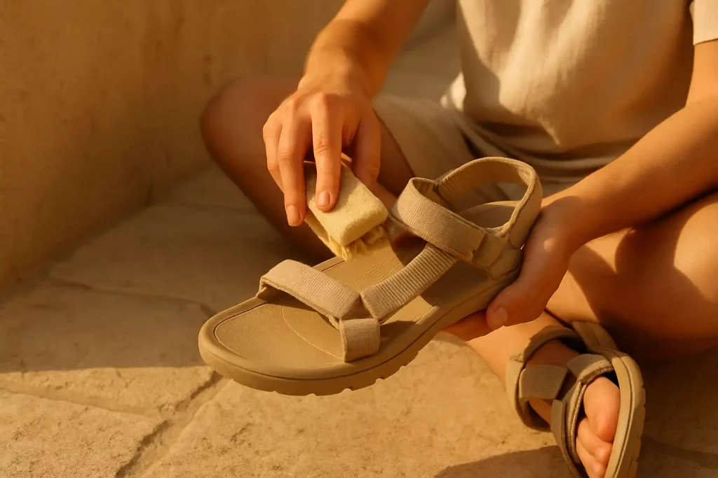 Comment nettoyer les sangles de ses sandales de sport ?