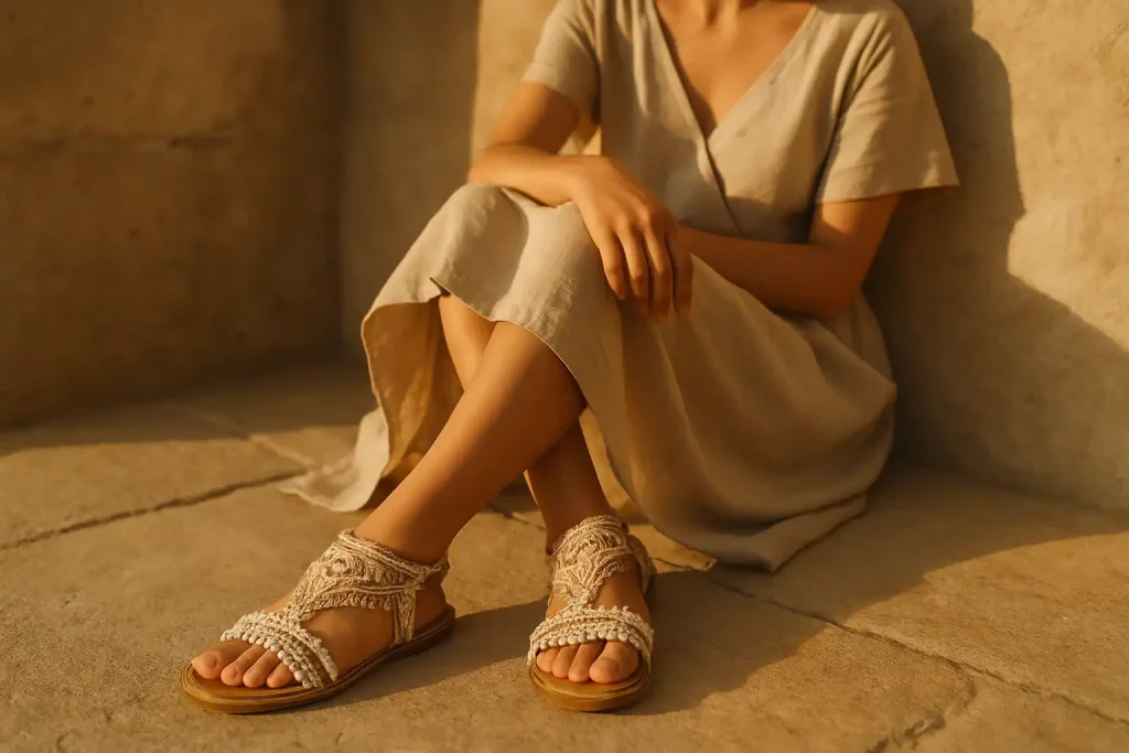 Comment porter des sandales bohèmes sans en faire trop ?