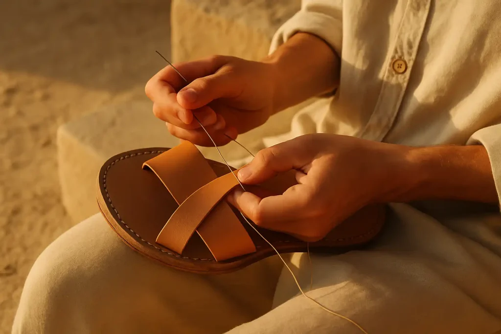 Comment réparer une couture abîmée sur ses sandales ?