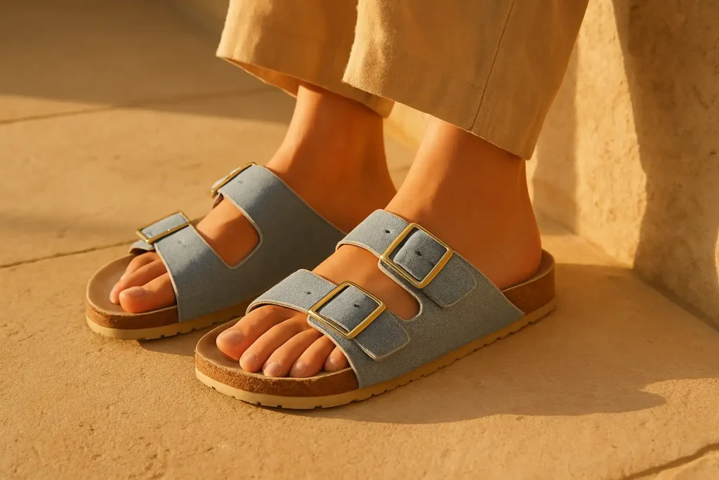 Le denim s’invite-t-il dans les sandales ?