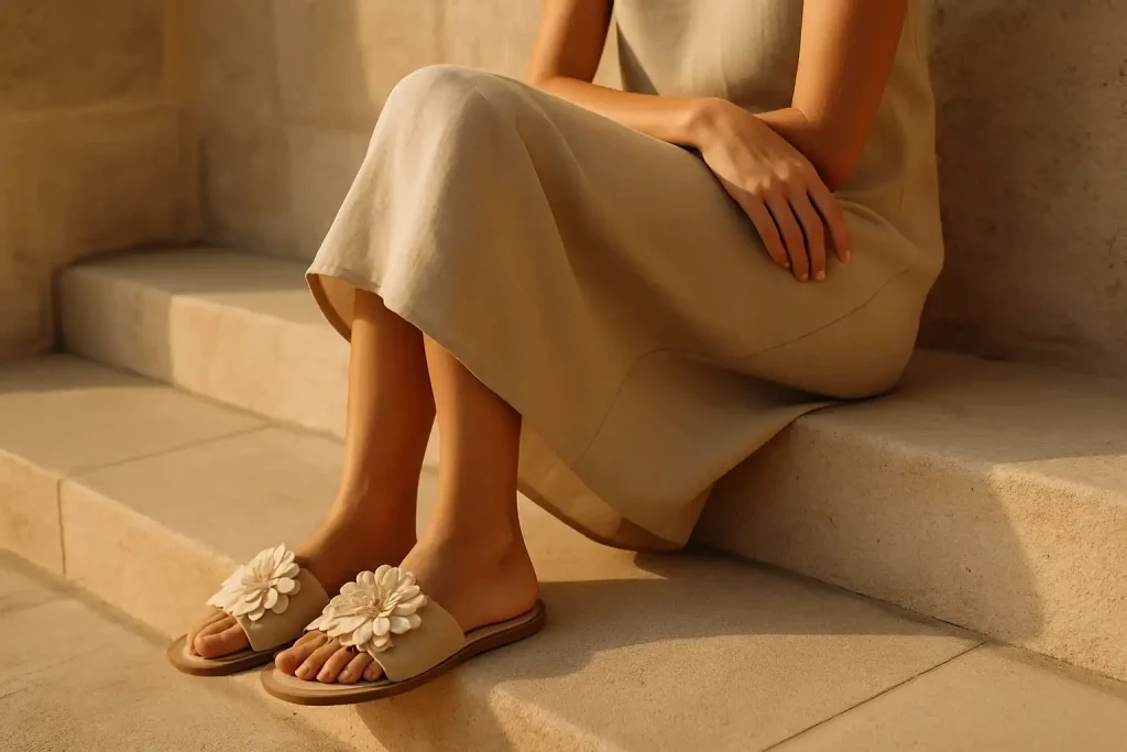 Comment porter des sandales fleuries sans surcharger son look ?