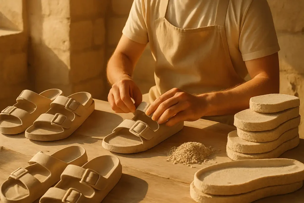 Comment sont fabriquées les semelles de sandales recyclées ?