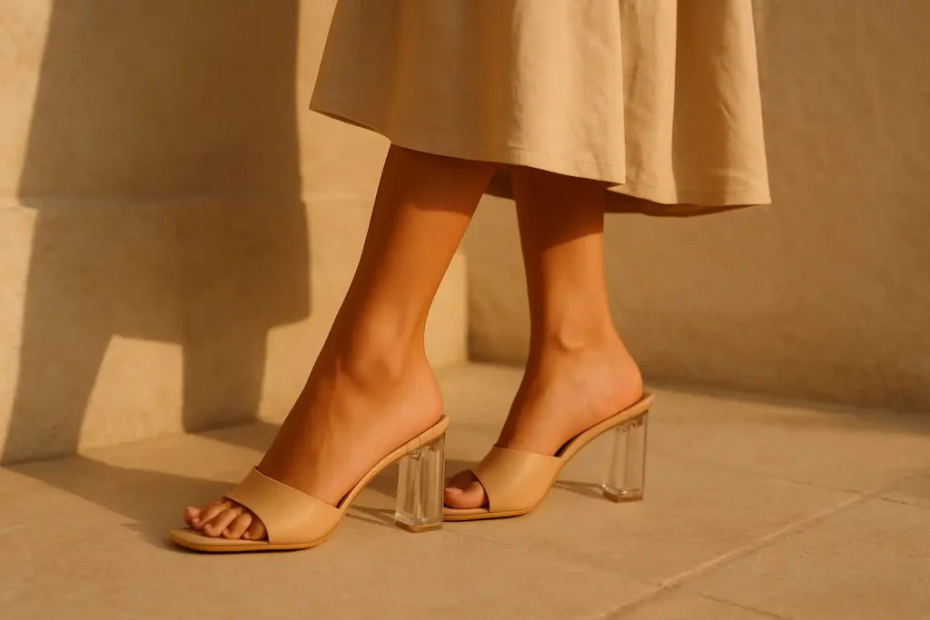 Les sandales à talon transparent sont-elles confortables ?
