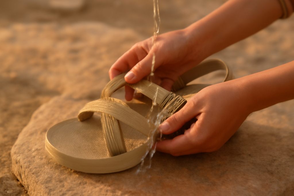 Comment nettoyer des sandales à sangles en nylon ?