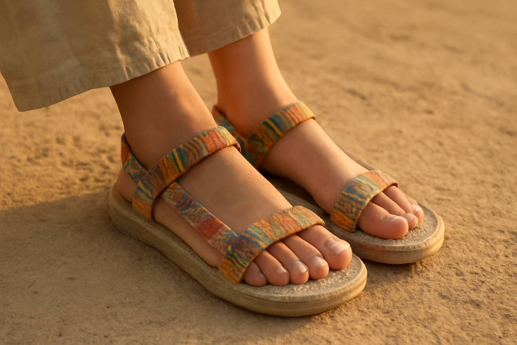 Peut-on fabriquer des sandales à partir de textiles recyclés ?