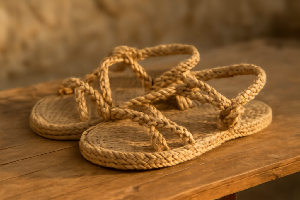 Comment entretenir des sandales à semelle en corde ?