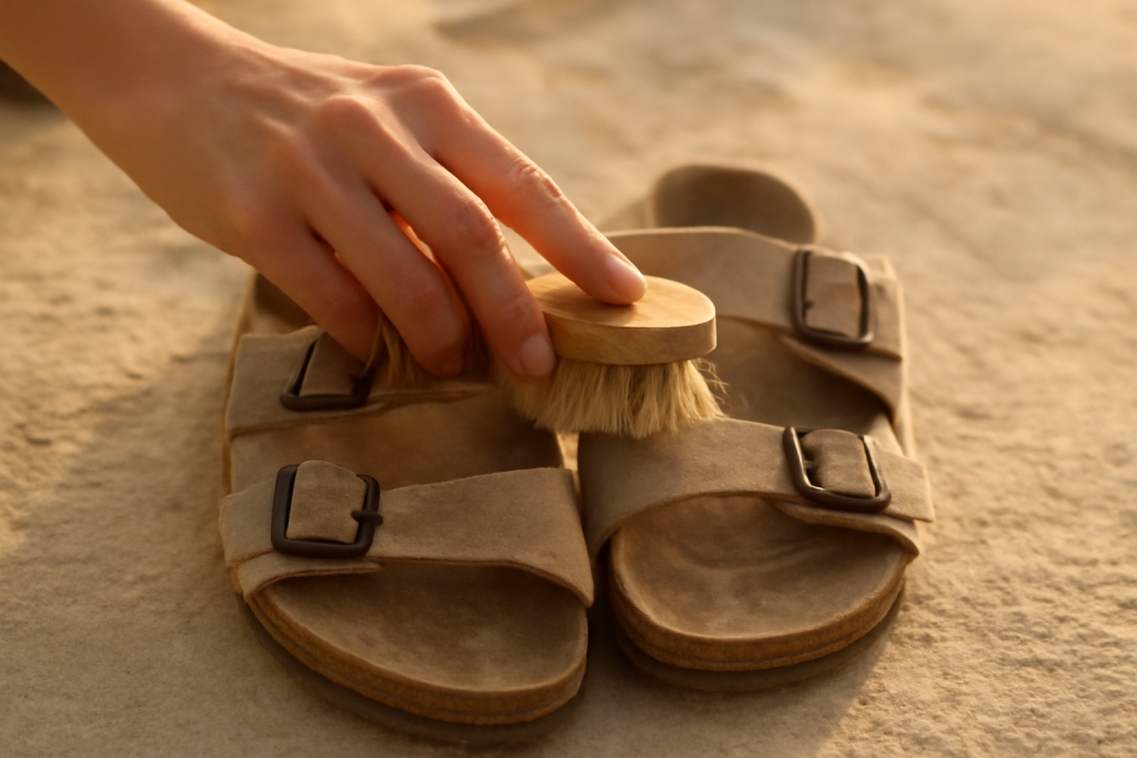 Comment entretenir des sandales en suédine ?
