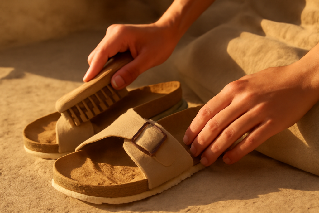 Comment nettoyer les semelles en liège sans les tacher ?