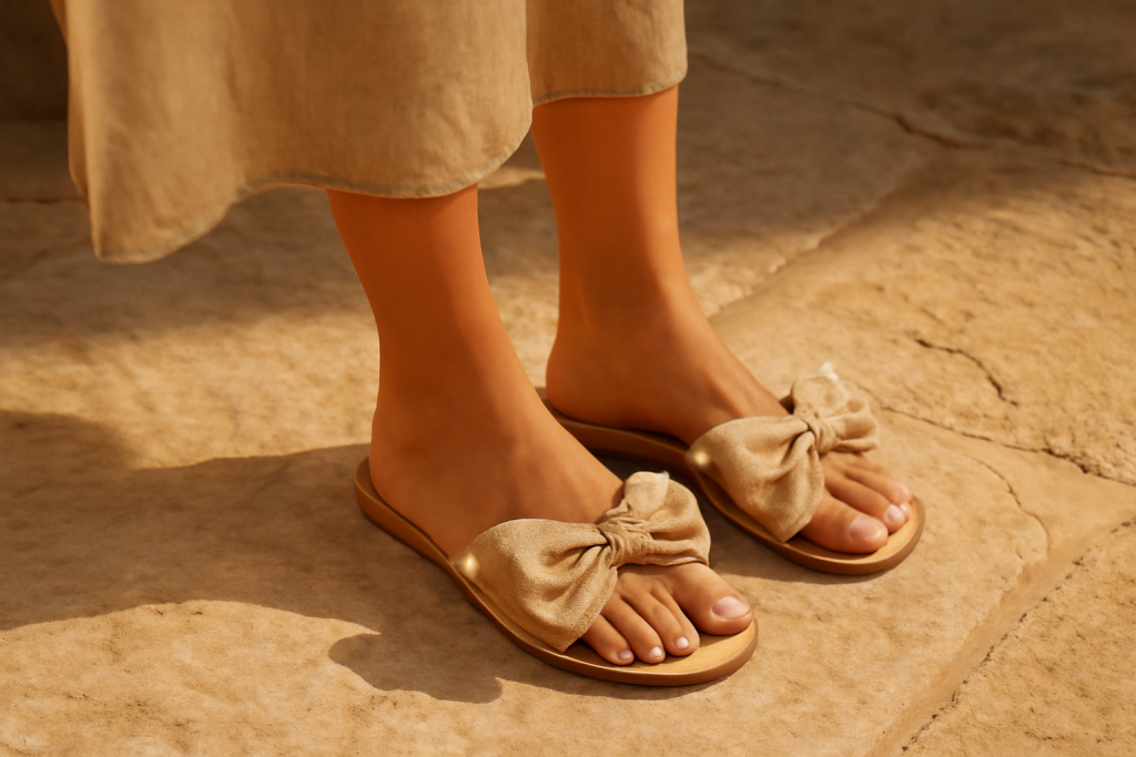 Comment porter des sandales à nœud sans paraître trop sage ?