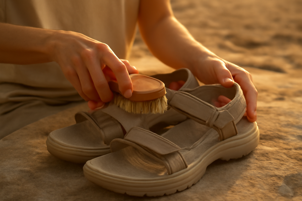 Comment nettoyer des semelles de sandales de sport ?