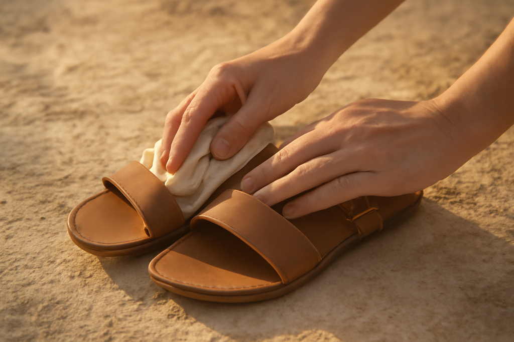 Comment désinfecter des semelles en cuir sans les tacher ?