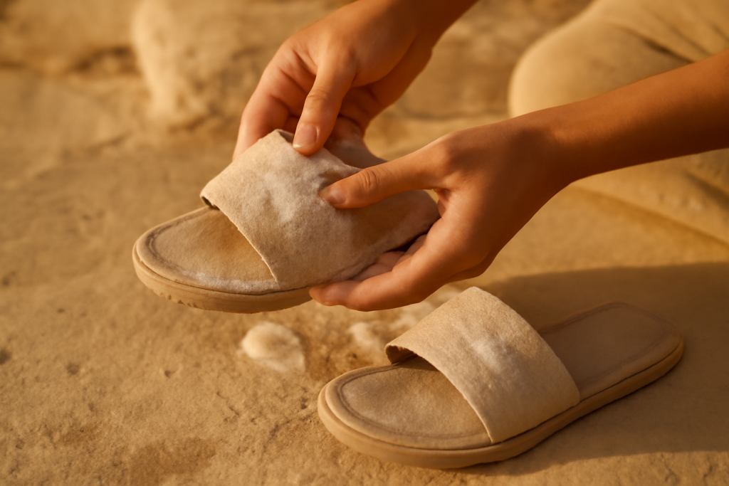 Comment entretenir des sandales en tissu sans les déformer ?