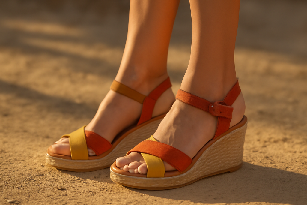 Où trouver des sandales à plateforme et compensées Mellow Yellow ?