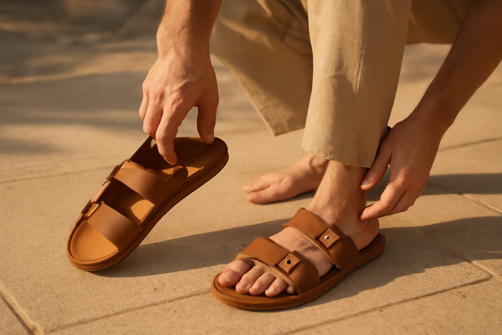 Claquettes ou sandales à brides : que choisir pour homme ?
