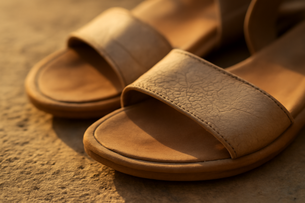 Pourquoi le cuir se craquelle-t-il sur des sandales ?