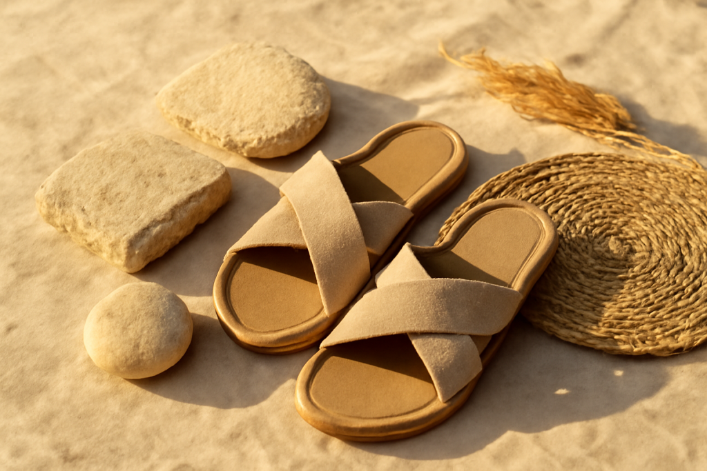 Quelles matières biosourcées choisir pour des sandales durables ?