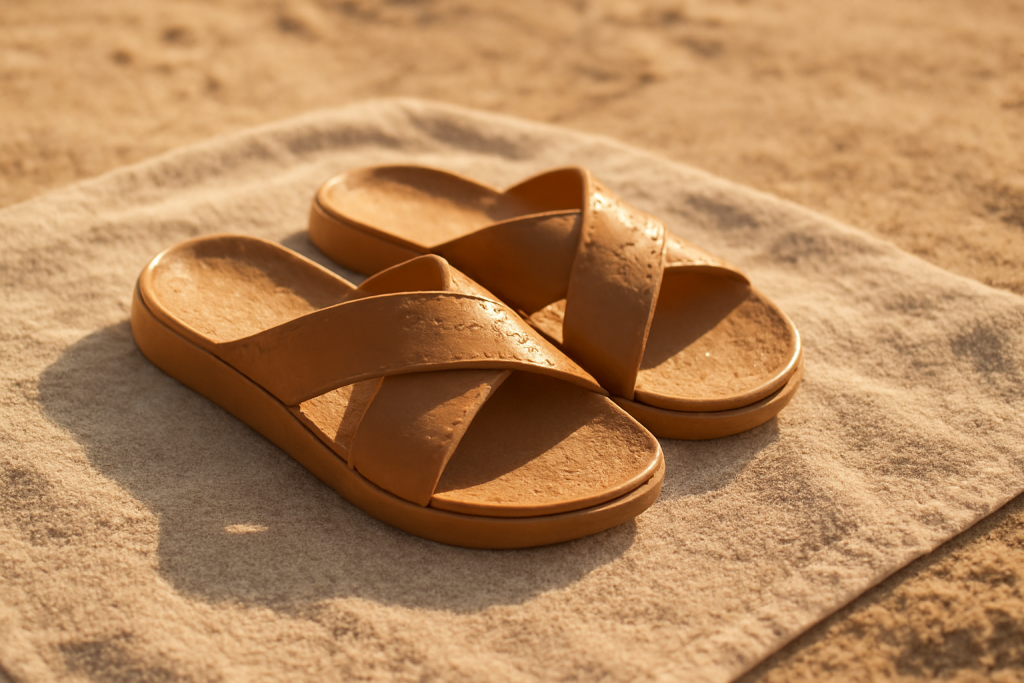 Quelles matières sèchent vite pour des sandales de plage ?