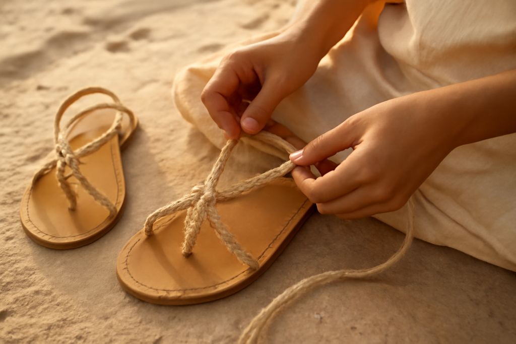 Comment renforcer les coutures des sandales en corde avant l&rsquo;été ?