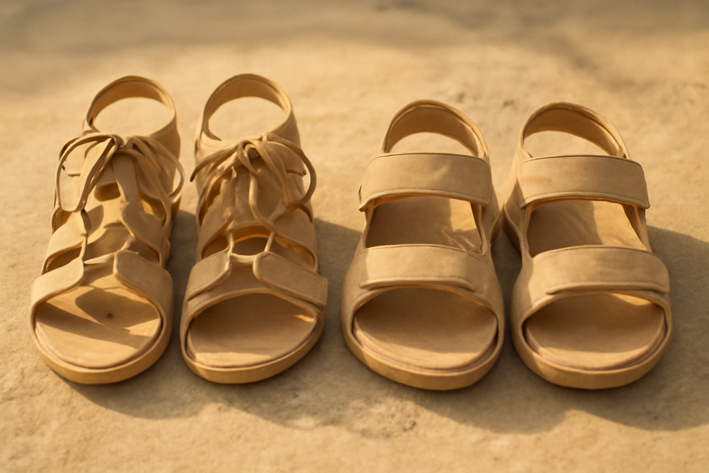 Sandales lacées ou à velcro : que choisir pour le maintien homme ?