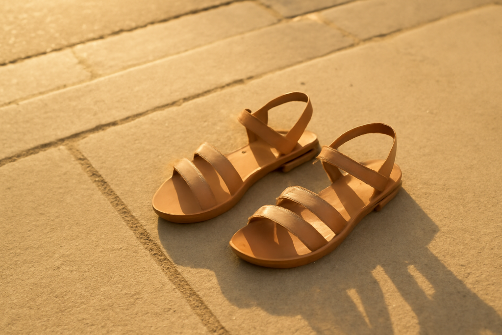 Pourquoi certaines sandales chauffent-elles au soleil ?