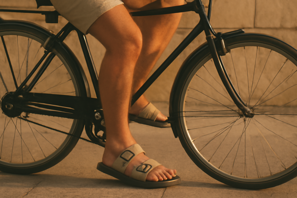 Quelles sandales homme privilégier pour des trajets urbains fréquents à vélo ?