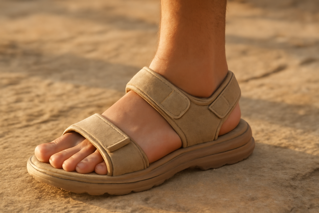 Quel type de sandale homme convient aux pieds sensibles ?
